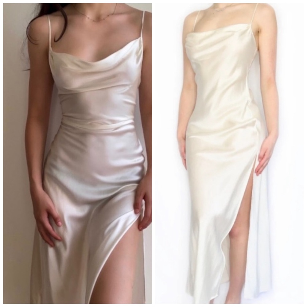 Vintage 100% Silk Y2K 90’s Slip Dress Medium Silk Dress - Picture 1 of 8